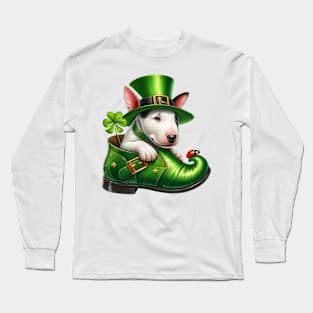 Bull Terrier Dog Shoes For Patricks Day Long Sleeve T-Shirt